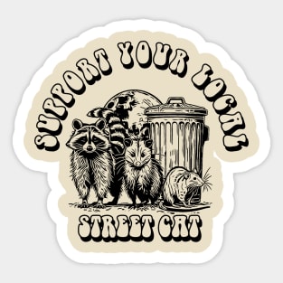 support Your Local Street Cat Sticker